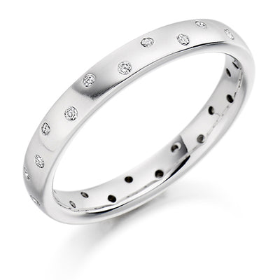 Flush-Set Diamond Full Eternity Ring, 0.15ct