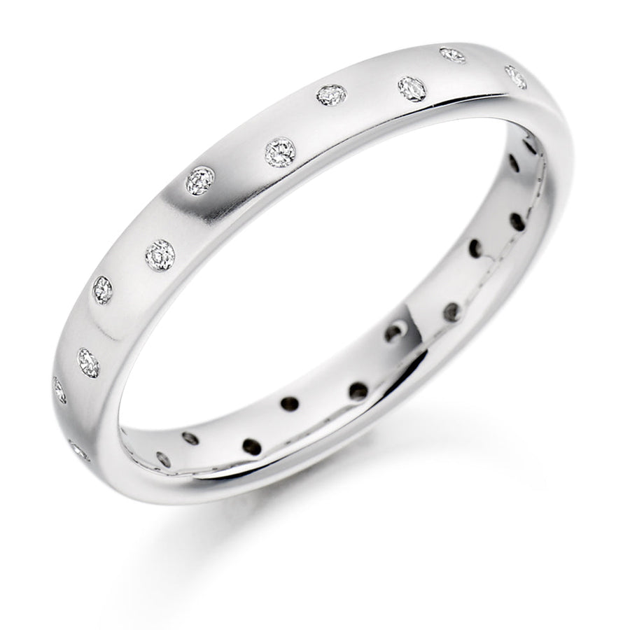 Flush-Set Diamond Full Eternity Ring, 0.15ct