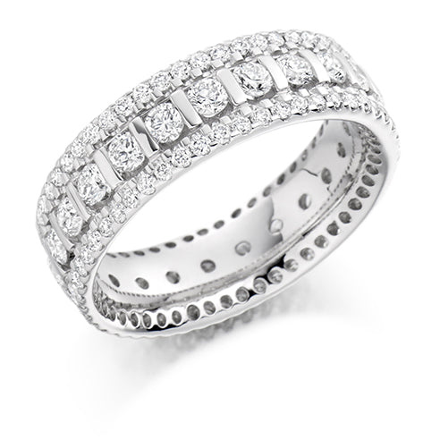Bar-Set Full Eternity Ring, 1.85ct total