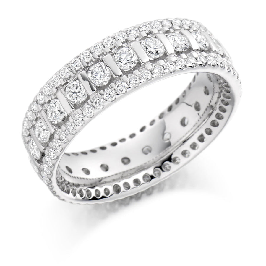 Bar-Set Full Eternity Ring, 1.85ct total