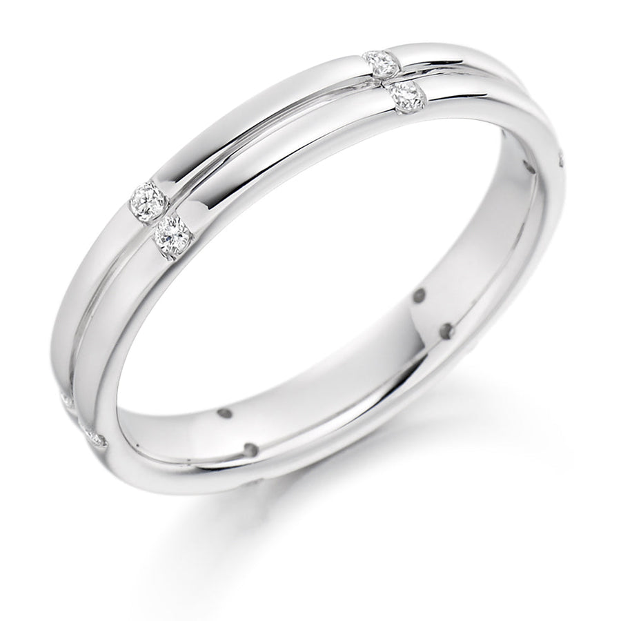 Flush-Set Diamond Full Eternity Ring, 0.13ct