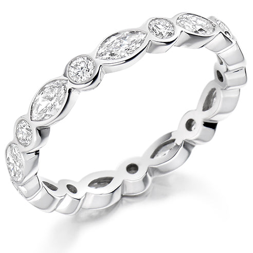 Rubover Diamond Full Eternity Ring, 1.2ct