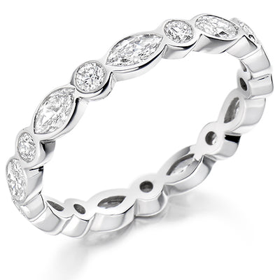 Rubover Diamond Full Eternity Ring, 1.2ct