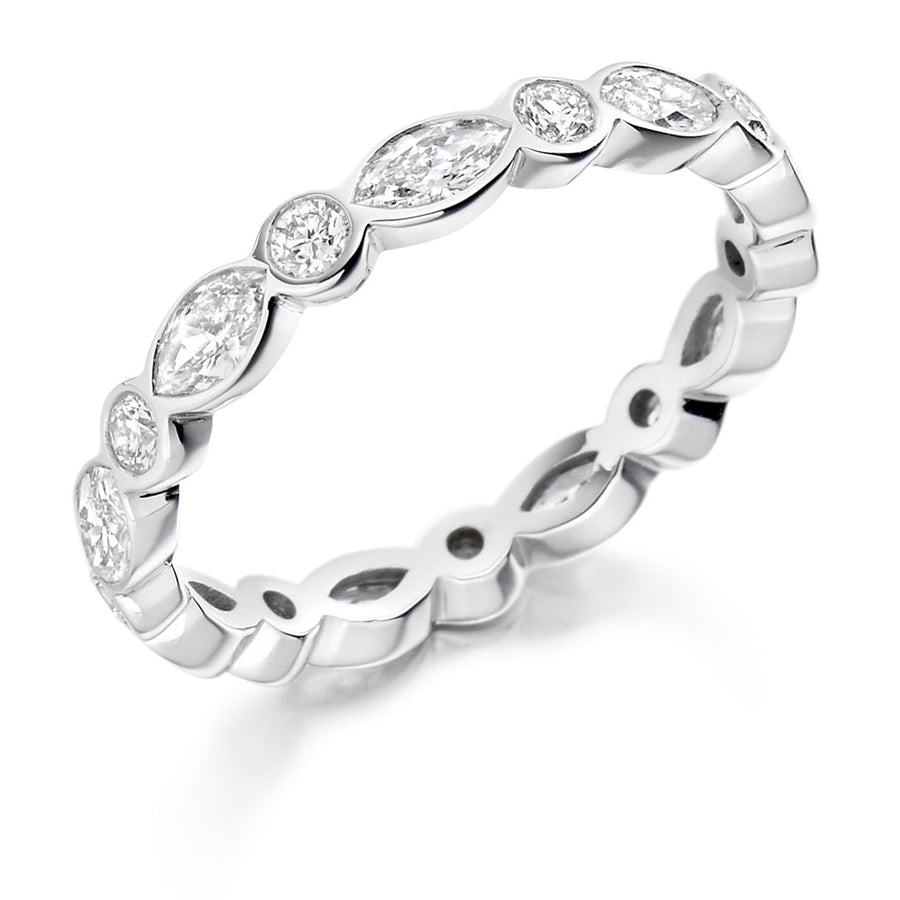 Rubover Diamond Full Eternity Ring, 1.2ct