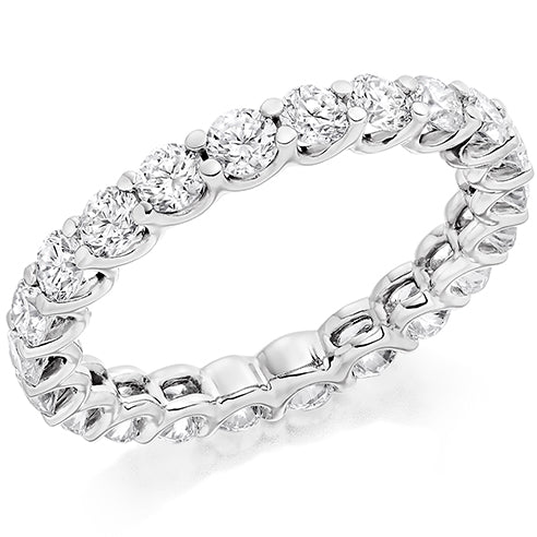 Claw-Set Diamond Full Eternity Ring C, 2.0ct