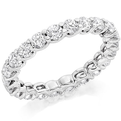 Claw-Set Diamond Full Eternity Ring C, 2.0ct