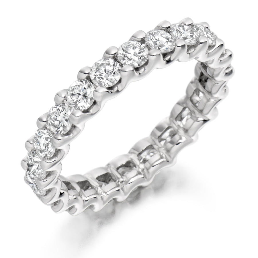 Claw-Set Diamond Full Eternity Ring C, 2.0ct