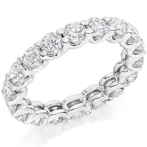 Claw-Set Diamond Full Eternity Ring C, 3.0ct