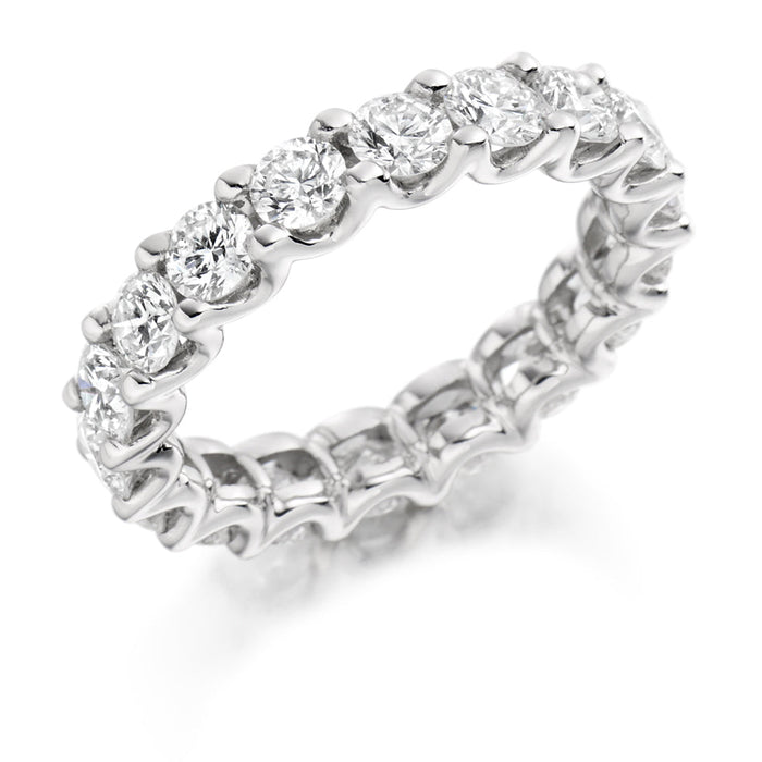 Claw-Set Diamond Full Eternity Ring C, 3.0ct