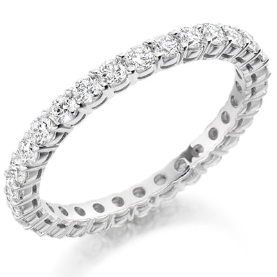 Claw-Set Diamond Full Eternity Ring D, 1.0ct