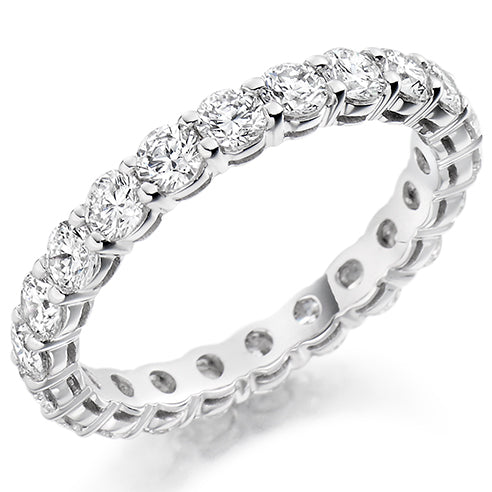 Claw-Set Diamond Full Eternity Ring D, 2.0ct