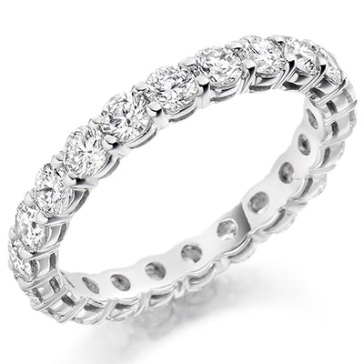 Claw-Set Diamond Full Eternity Ring D, 2.0ct