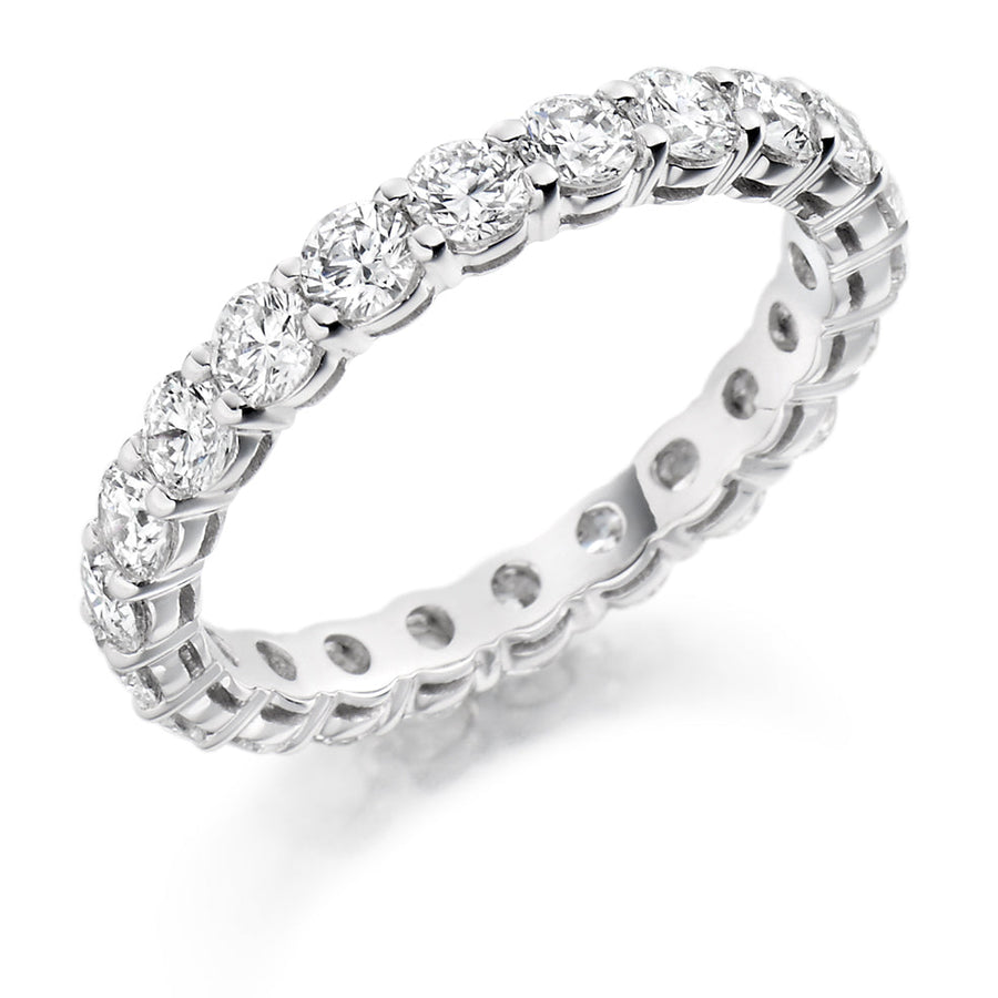 Claw-Set Diamond Full Eternity Ring D, 2.0ct