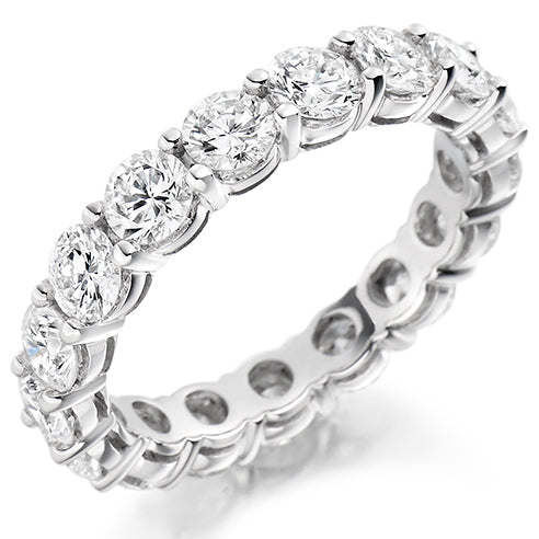 Claw-Set Diamond Full Eternity Ring E, 3.0ct
