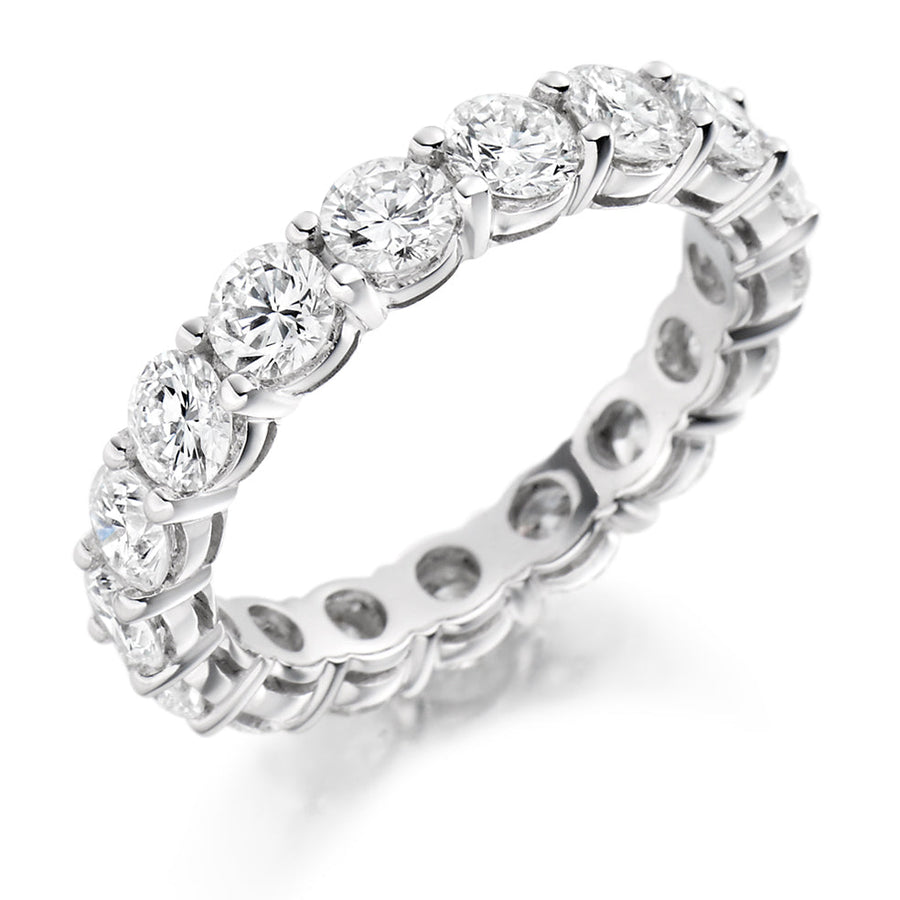 Claw-Set Diamond Full Eternity Ring E, 3.0ct