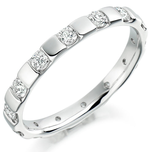 Bar-Set Full Eternity Ring, 0.7ct total