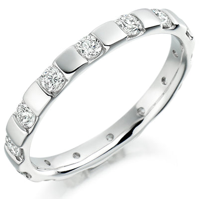 Bar-Set Full Eternity Ring, 0.7ct total