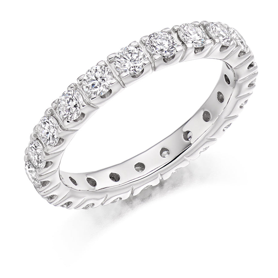 Claw-Set Diamond Full Eternity Ring B, 1.5ct