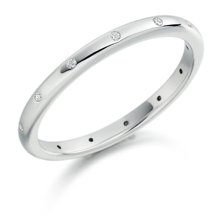 Flush-Set Diamond Full Eternity Ring, 0.06ct