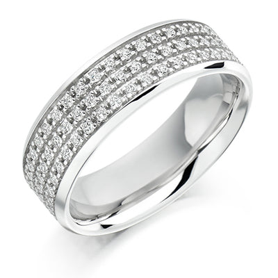 Grain-Set Diamond Full Eternity Ring, 0.6ct