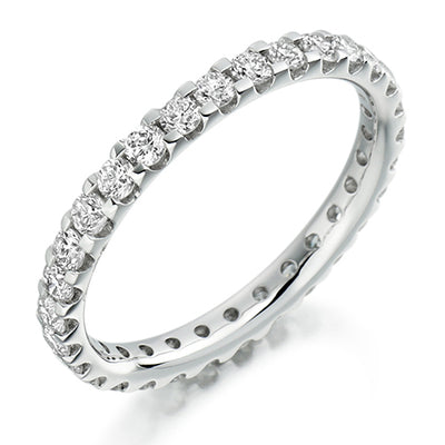 Micro-Claw Diamond Full Eternity Ring B, 1.0ct