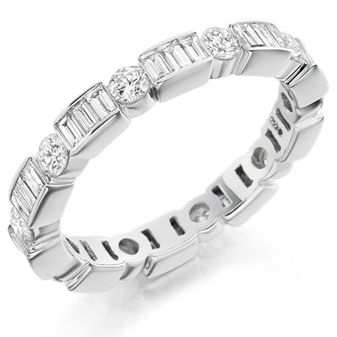 Bar-Set Full Eternity Ring, 1.35ct total
