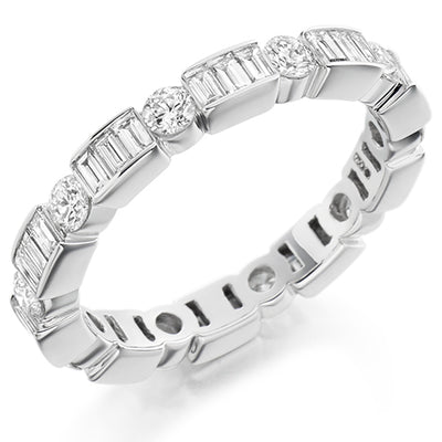Bar-Set Full Eternity Ring, 1.35ct total