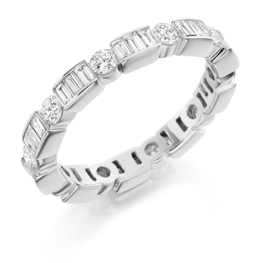 Bar-Set Full Eternity Ring, 1.35ct total