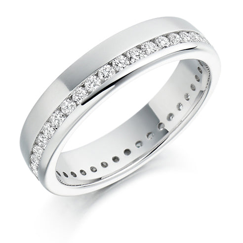 Offset Channel-Set Diamond Full Eternity Ring, 0.65ct