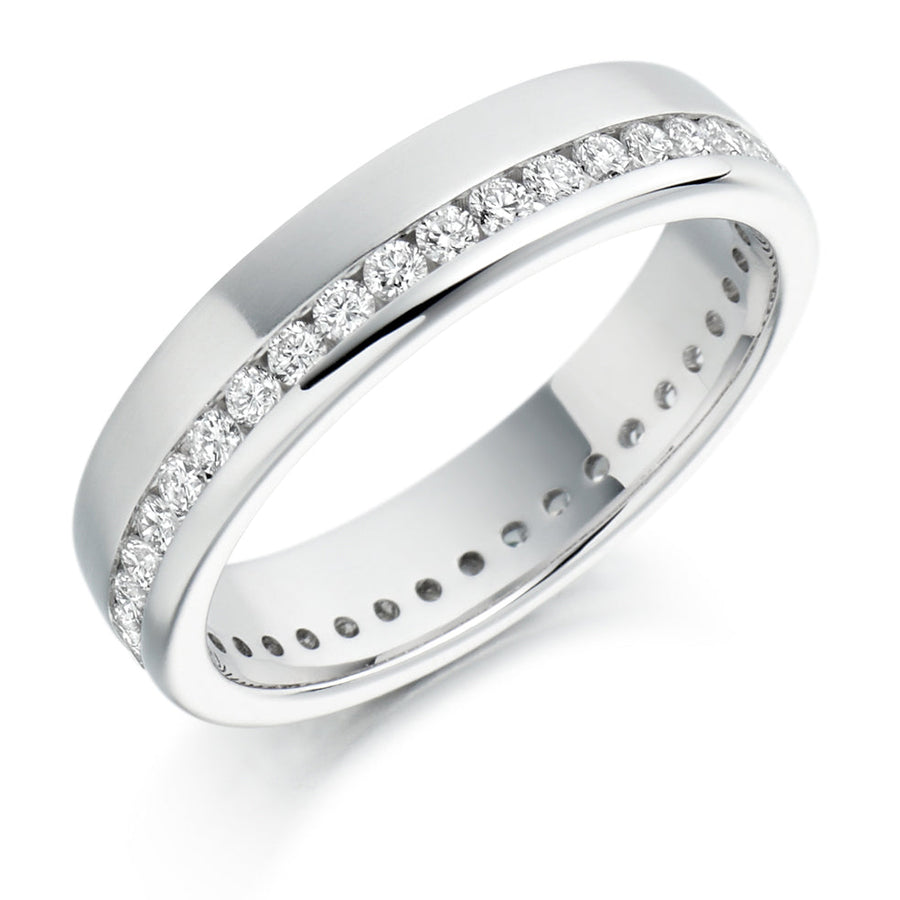 Offset Channel-Set Diamond Full Eternity Ring, 0.65ct