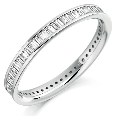 Channel-Set Diamond Full Eternity Ring F, 0.75ct