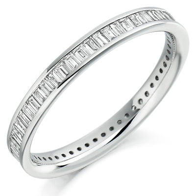 Channel-Set Diamond Full Eternity Ring F, 0.75ct