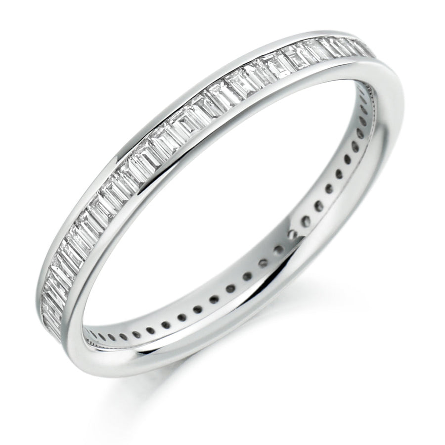 Channel-Set Diamond Full Eternity Ring F, 0.75ct