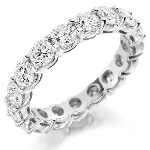 Claw-Set Diamond Full Eternity Ring, 2.5ct