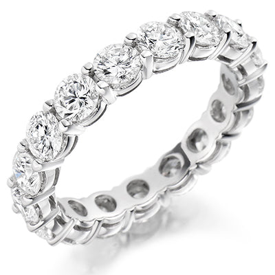 Claw-Set Diamond Full Eternity Ring, 2.5ct