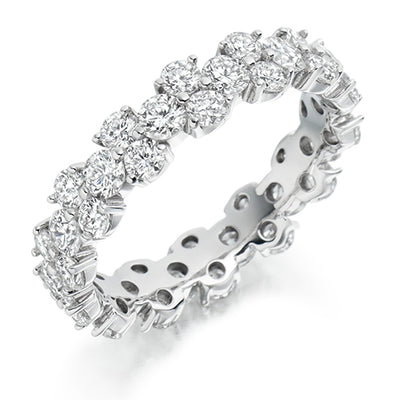 Claw-Set Full Eternity Ring, 2.5ct total