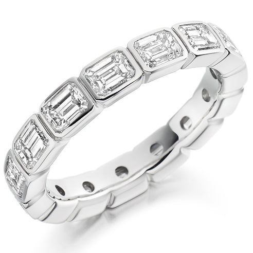 Rubover Diamond Full Eternity Ring with Right-Hand, 3.0ct