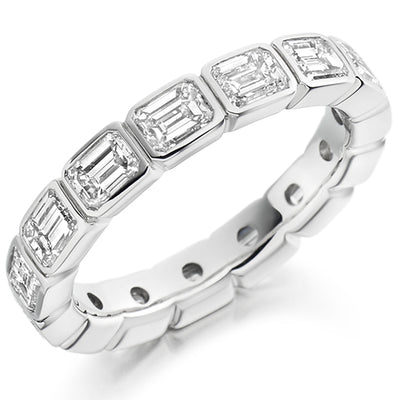 Rubover Diamond Full Eternity Ring with Right-Hand, 3.0ct