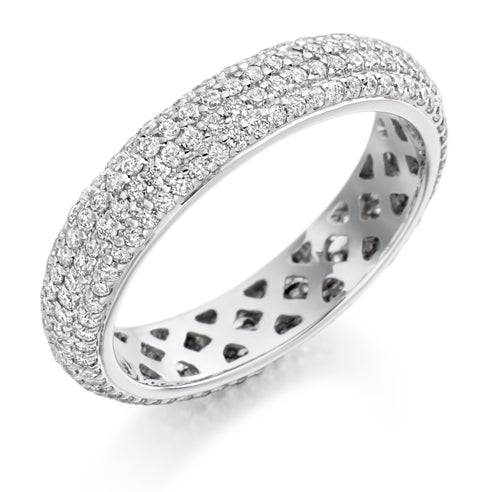 Pavé Diamond Full Eternity Ring, 1.2ct