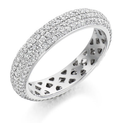 Pavé Diamond Full Eternity Ring, 1.2ct