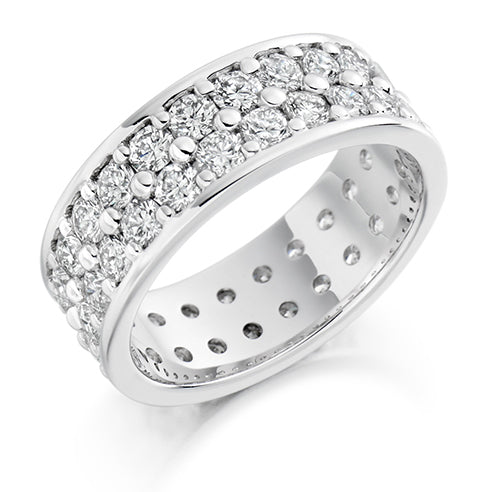 Claw-Set Diamond Full Eternity Ring, 3.15ct