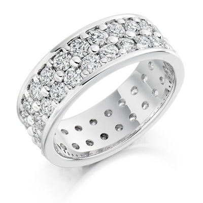 Claw-Set Diamond Full Eternity Ring, 3.15ct