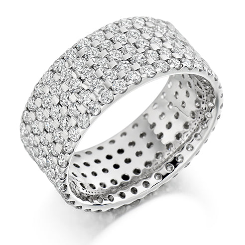Micro-Pavé Diamond Full Eternity Ring, 4.0ct