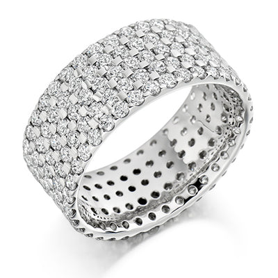 Micro-Pavé Diamond Full Eternity Ring, 4.0ct