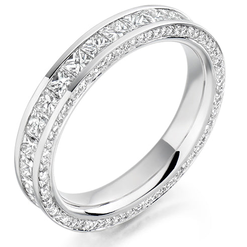 Channel & Grain-Set Diamond Full Eternity Ring, 2.4ct