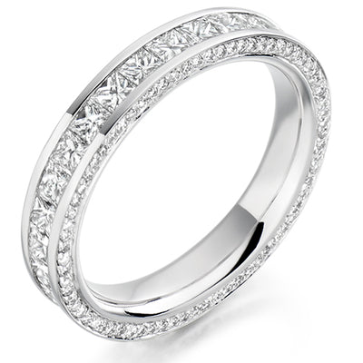 Channel & Grain-Set Diamond Full Eternity Ring, 2.4ct