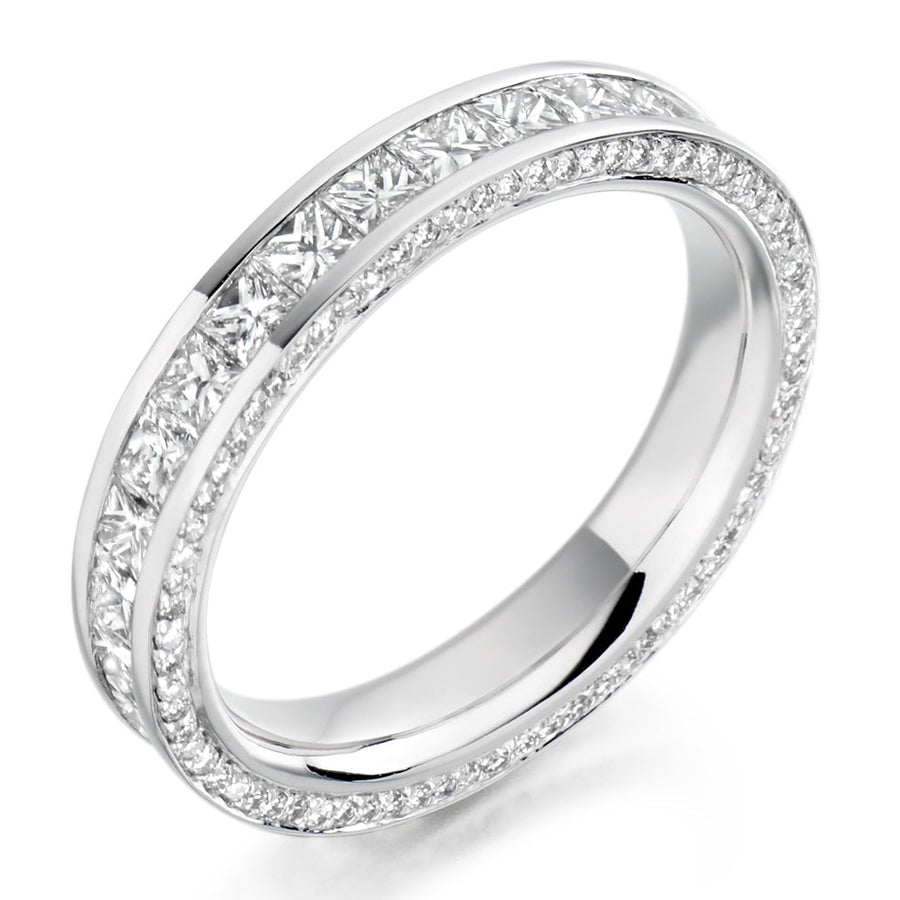Channel & Grain-Set Diamond Full Eternity Ring, 2.4ct
