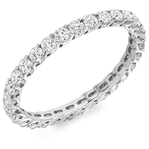 Claw-Set Diamond Full Eternity Ring F, 1.0ct