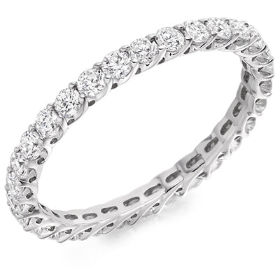 Claw-Set Diamond Full Eternity Ring F, 1.0ct