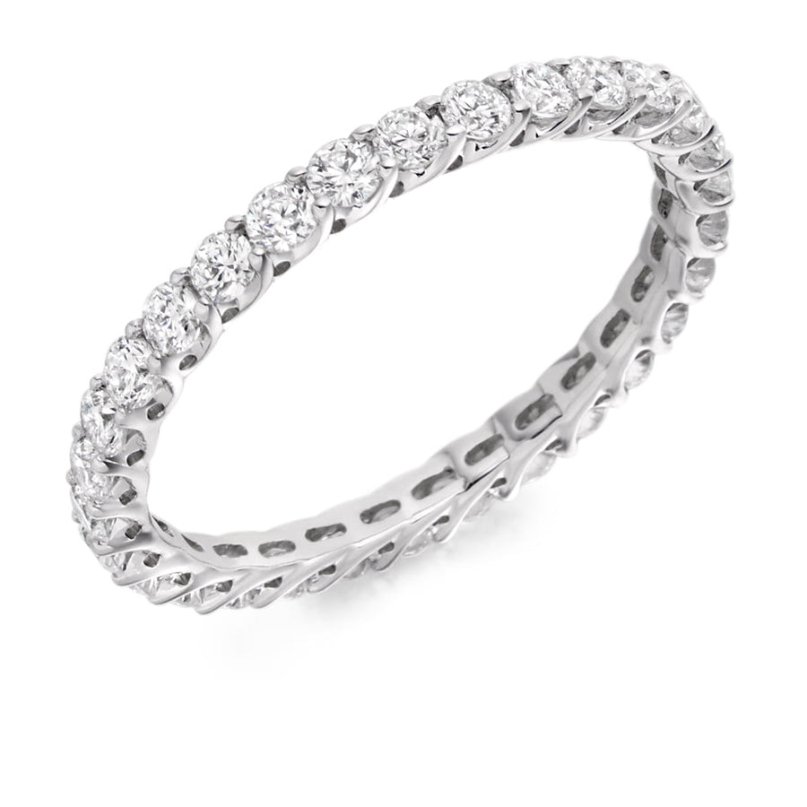 Claw-Set Diamond Full Eternity Ring F, 1.0ct